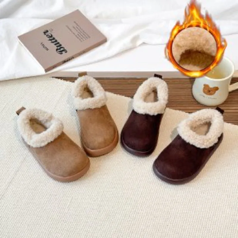 

2025 new children's shoes girls' snow boots fashionable and warm winter ankle boots multifunctional cotton shoes