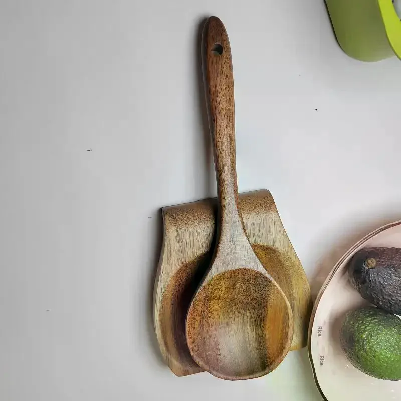 Multiuse Wooden Spoon Holder Rest Tableware Holder For Home Kitchens And Dining Table Utensil Unique And Practical Design