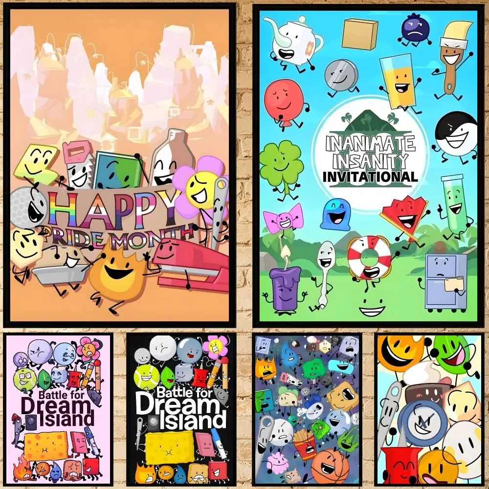 game Battle for Dream Island Poster Poster HD Waterproof Self-adhesive Art Print Wall Decor for Bedroom Living Room Gift