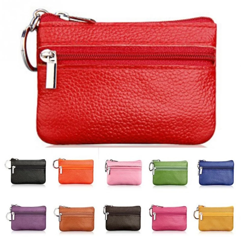 Neue Marke Männer Weiche Echtes Leder Karte Halter Frauen Geldbörse Schlüssel Halter Zip Brieftasche Tasche Tasche Geldbörse # DD