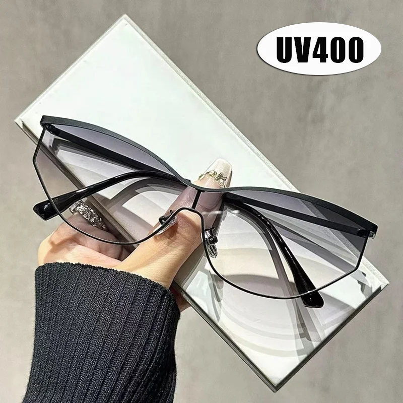 

Personalised Cat Eye Sunglasses for Women Fashion Spicy Girl Ins UV Protection Sunglasses Y2K Popular Metal Eyeglasses