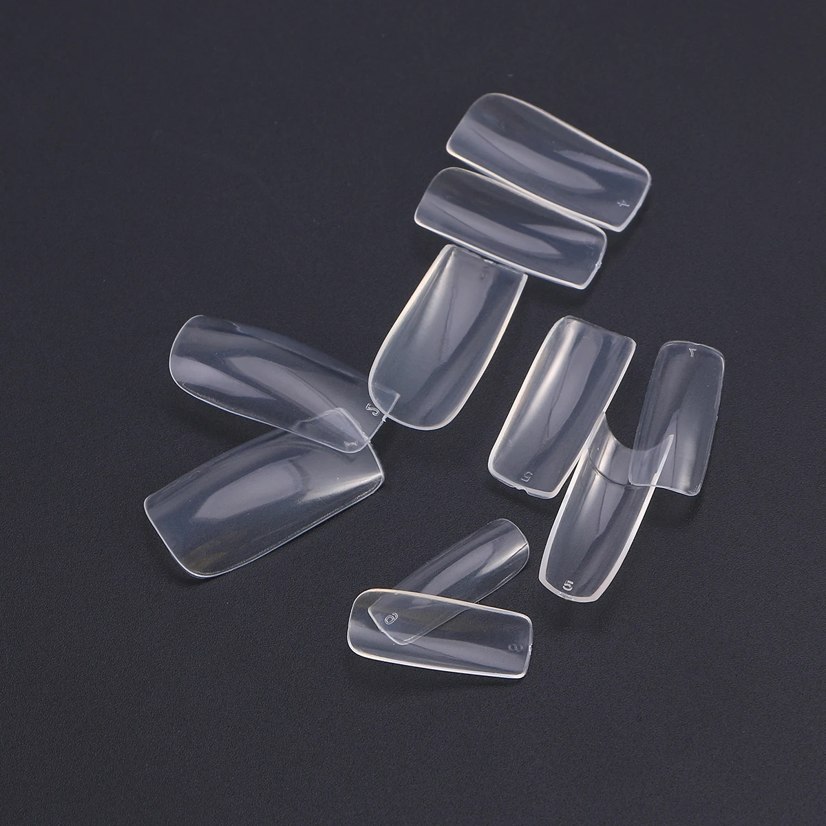 

500pcs Transparent Full Gel Nails Tips False Nails Fake Tips Glue French Style DIY Nail Art Salon Home Use PC Material Sturdy
