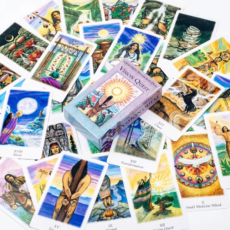 Vision Quest Tarot Deck Cards For Family Party High Quality Fortune Telling Divination Tarot Deck 78 Cards Deck