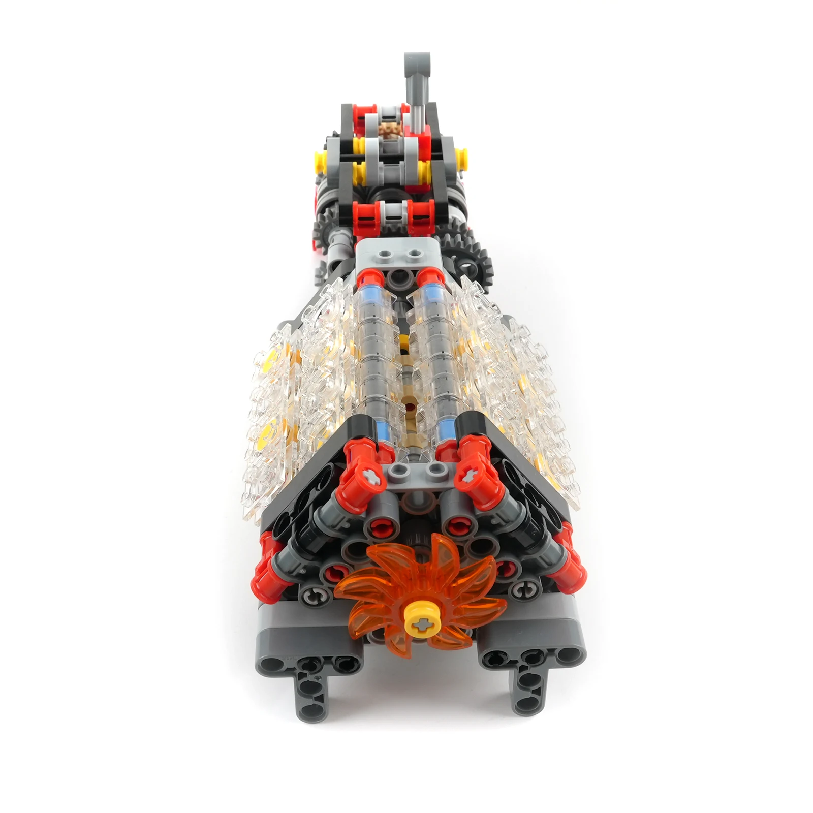 

MOC Technical 6 Speed Gearbox+V16 Engine Model APP Power Motor M Motor AA Battery Box Building Blocks DIY Creative Electric Toy