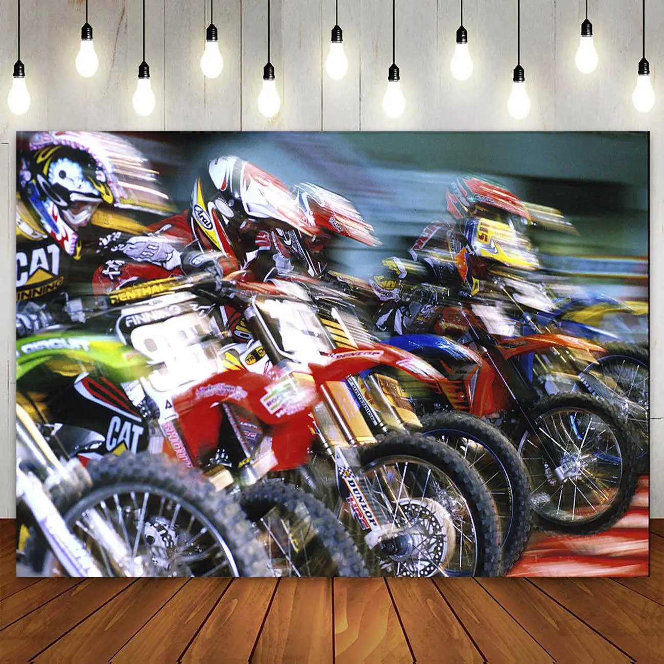 Motocross Racing Theme Backdrop Motorcycle Photography Background for Boys Birthday Party Decoration Banner Poster Vinyl 7x5ft