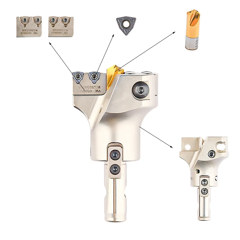 1PCS VMD Internal coolant deep hole drill Large Diameter 45-160mm U Drill Bit CNC Lathe Drill Tools with WCMX WCMT Inserts