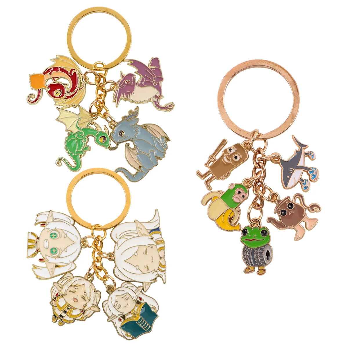 

Funny Animals Metal Keychain Dragon Motorcycle Car Key Chain Backpack Men Women Accessories Fashion Keyring Gifts for Friends