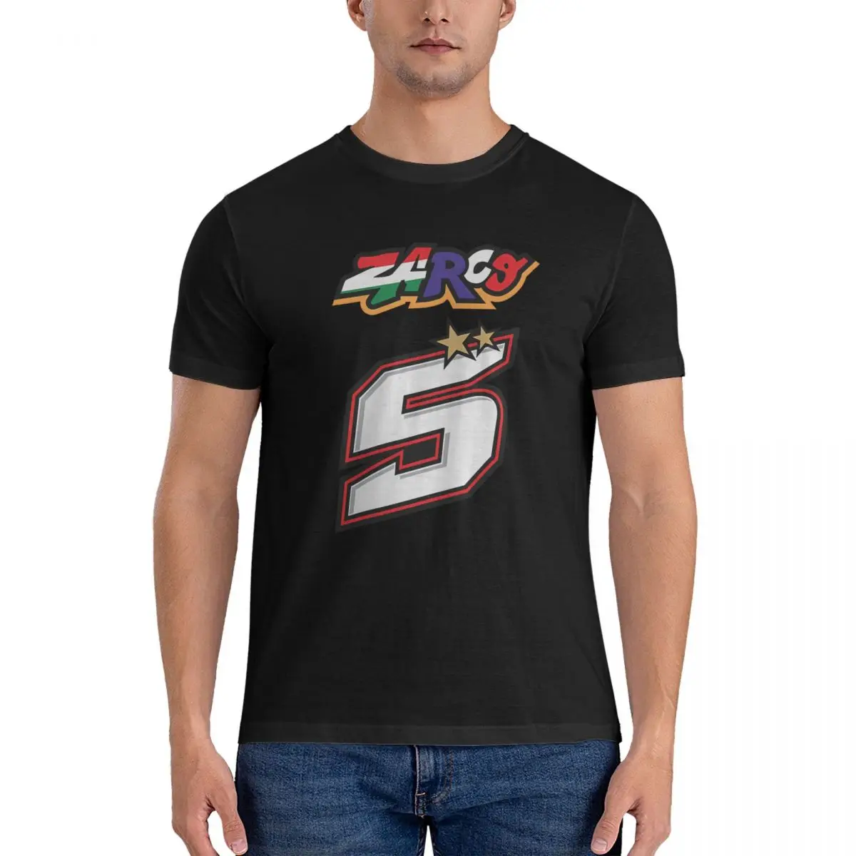 Racy T-Shirts Men Johann Zarco 5 Novelty Pure Cotton Tees Crewneck Short Sleeve T Shirts Gift Idea Clothes