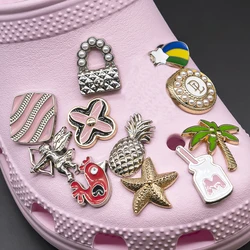 1pcs Metal Jewelry Heart Star Shoe Charms Clog Decorations for Sandal Diamond Shoe Charm Accessories for Women Girl Favor Gifts