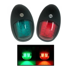 2 uds luces LED de navegación para barcos 12V 24V luces de posición de barco luces marinas impermeable lámpara de barco rojo verde