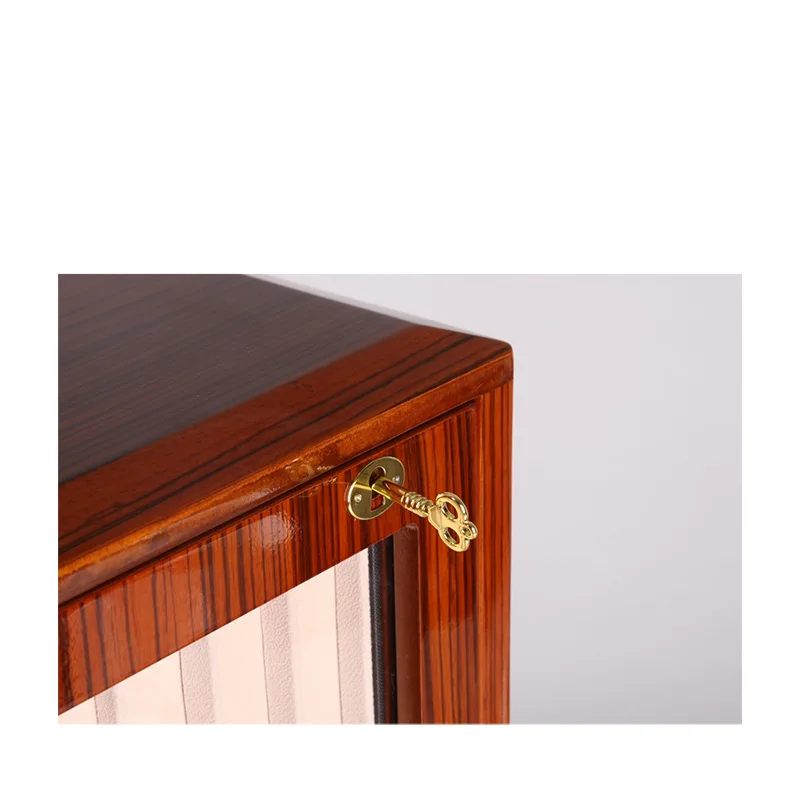 Schränke mit mehreren Lackierungen für Uhrenarmbänder, Aufbewahrungsschränke mit roter Holzmaserung, Schmuckvitrinen