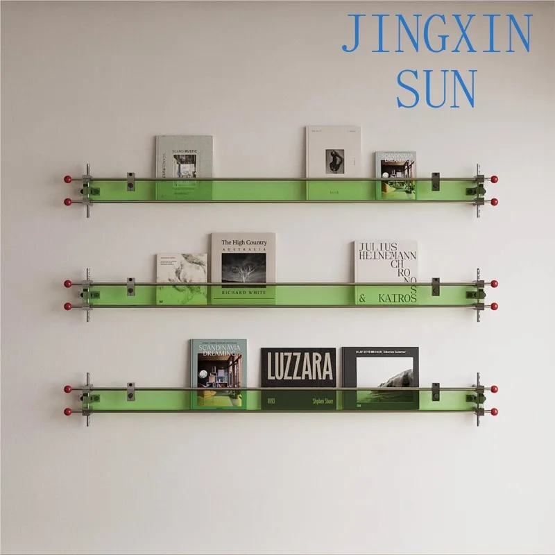 Acrylic Optical Axis Magazine Rack Bauhaus Designer Style Background Wall Decoration Wall Mounted Display Rack Book