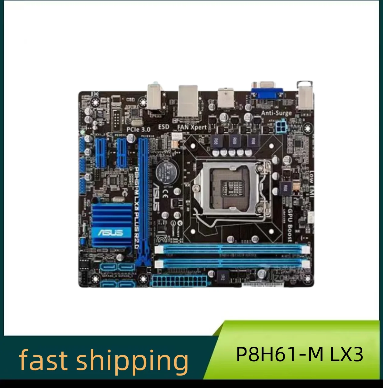 P8H61-M LX3 PLUS R2.0 H61 материнская плата RTL8111F Gigabit Ethernet-карта LGA 1155, поддерживает двухканальный DDR3 2200 4 x SATA II10 X