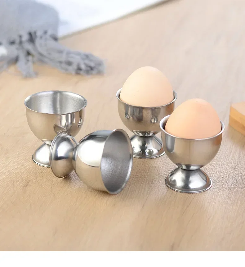 New Stainless Steel Soft Boiled Egg Cups Holder Tabletop Cup Kitchen Tools Sets Breakfast Steam Rack Mold For Frying Eggs Poach