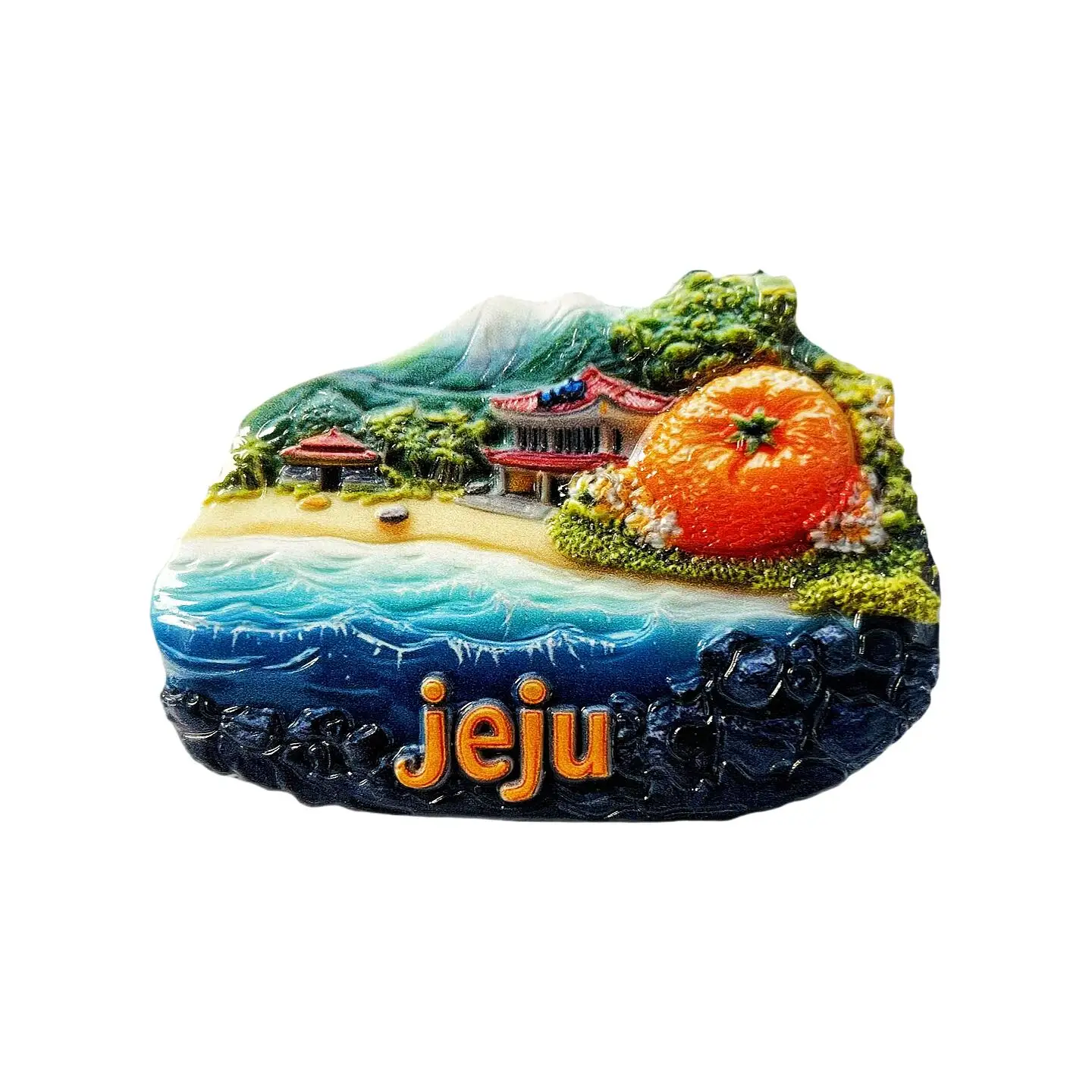 Cute Cartoon Korean Pastoral Style Souvenir From Jeju Island, South Korea, 3D Decorative Magnetic Refrigerator Magnet, Travel