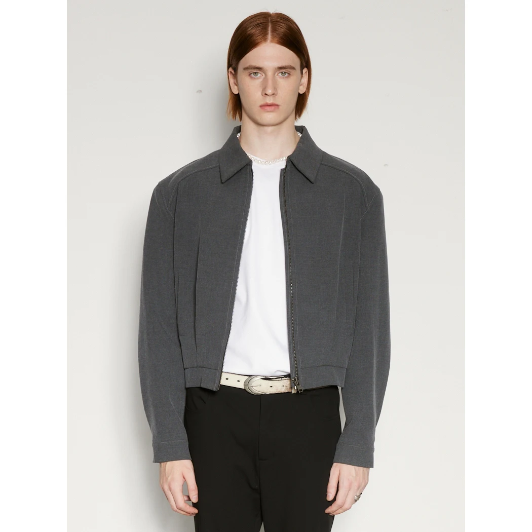 

Loose Fit Men's Jaet Street Sle Hong Kong Flavor Spring Autumn Trendy Outerwear Straight Hemline Long Sve Zipper Closure