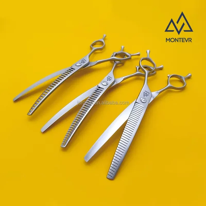High Hardness Curved Chunky Pet Grooming Scissors Sharper Cutting Edge Dog Shears