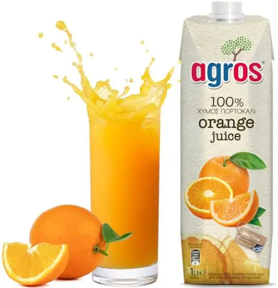 オレンジジュース 果汁100％ 無添加 agros ギリシャ産 紙パック 業務用 まとめ買い 濃縮還元 1000ml×12本