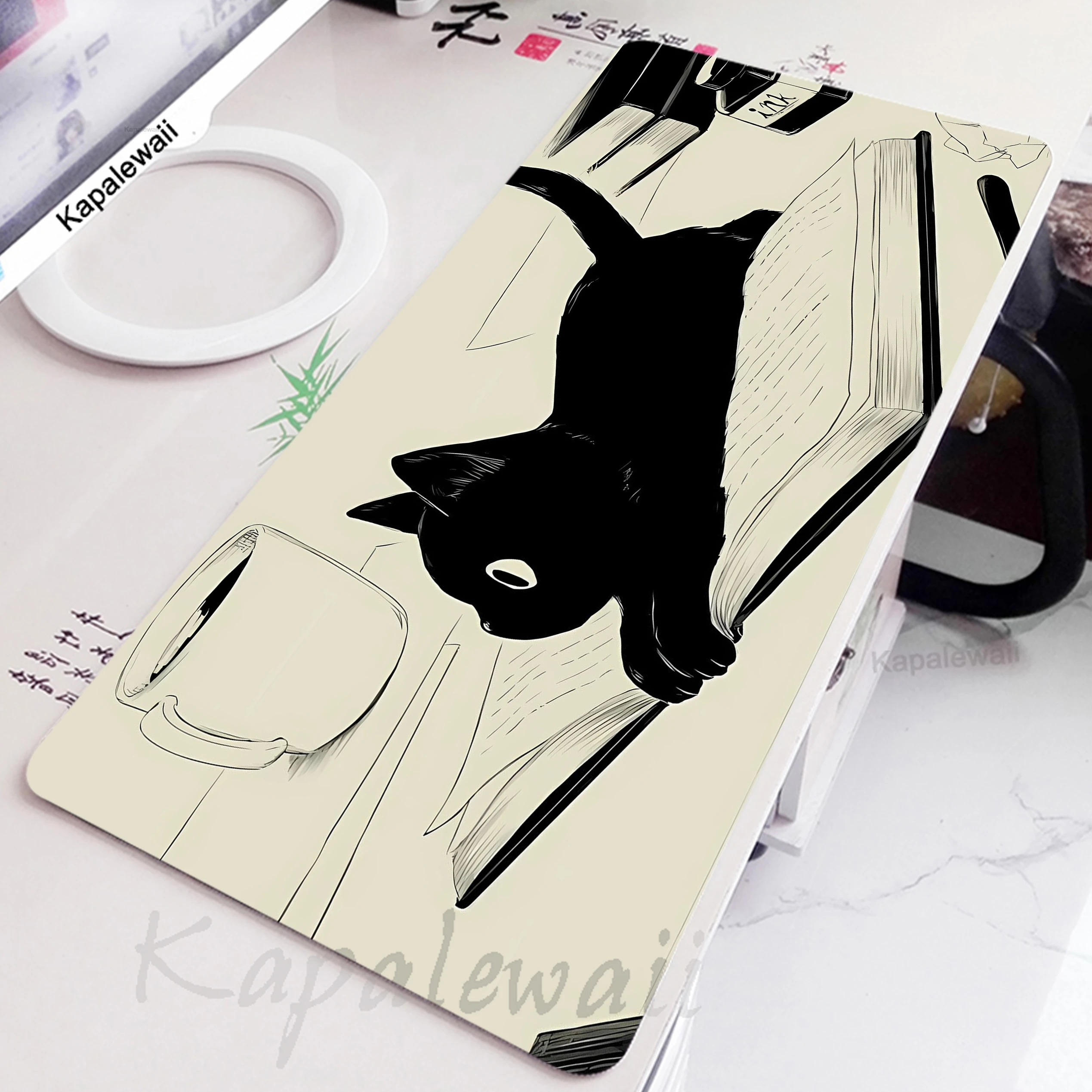 

Computer Mousepad Keyboard Mat Cute Cat MouseMat XXXL 100x50cm Rubber Desk Mat Office Mousepads Non-Slip Kawaii Mats