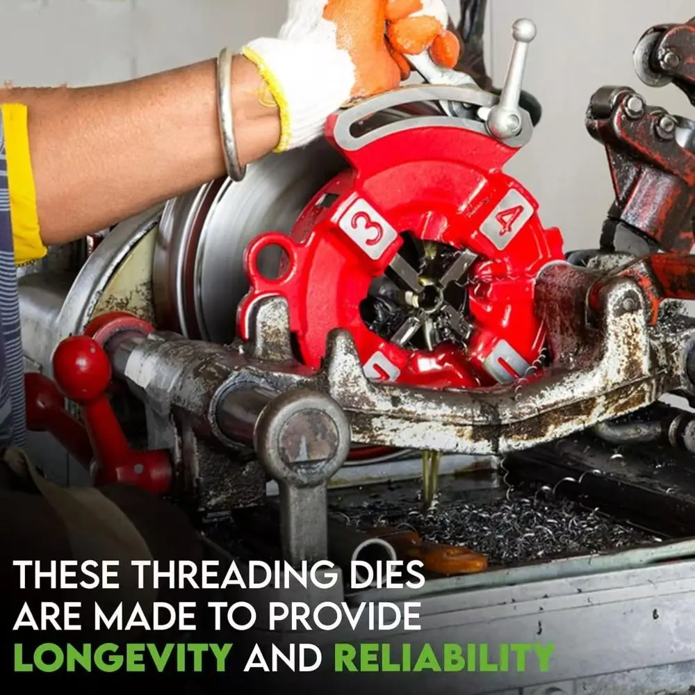 

Fast Pipe Preparation 47770 Pipe Threader Set Durable Efficient Universal Die Heads Threader Tool High-quality Alloy Steel