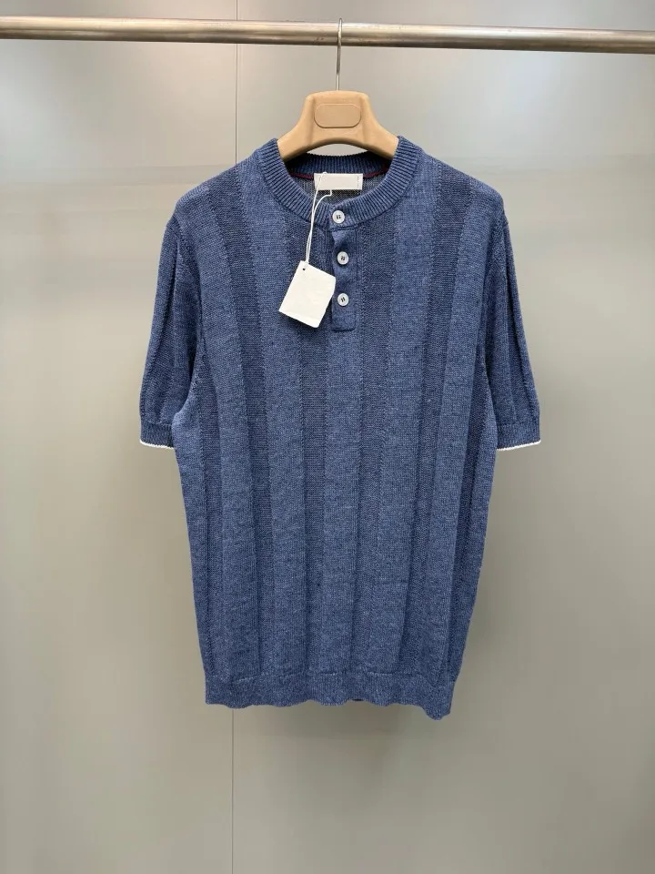 BC Old Money Style Mens Linen Cotton Blend Ribbed Knit Short Sleeve Polo Shirt Lightweight Crew Neck Button Closure Casual T Shi