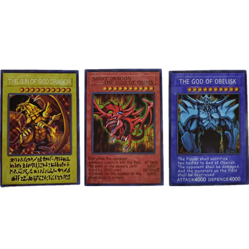 New Yu Gi Oh Card Duel Monsters Orichalcos Egyptian God Animation Character Collection Card Flash Card Kids Toy Gift