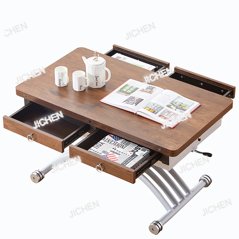 HR I1 Простой многофункциональный подъемный журнальный столик Обеденный стол двойного назначения для маленькой квартиры Выдвижной гостиной Бытовой F