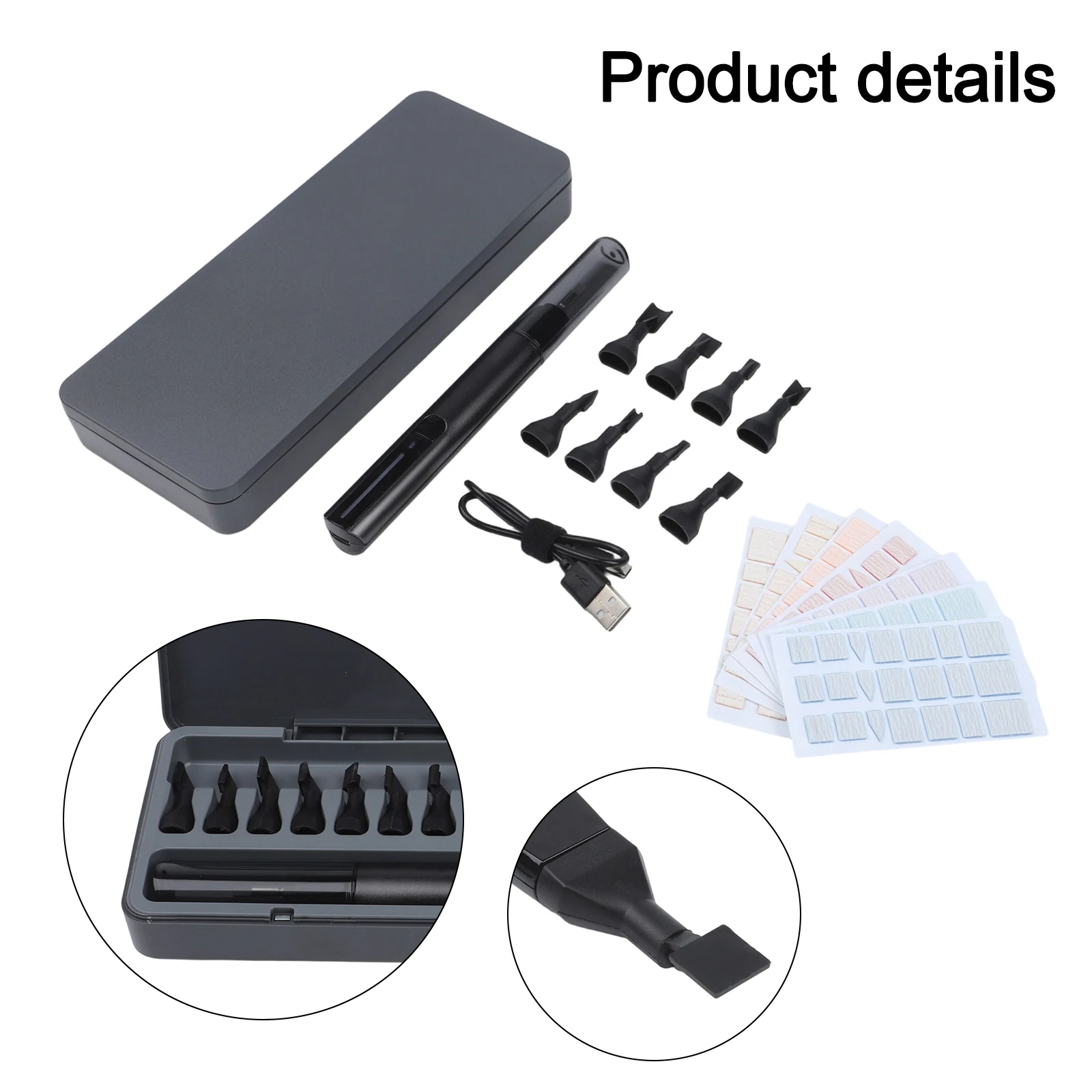 DSPIAE PRO High-Speed Electric Sander with 8 Nylon Sanding Bits and 7 Grit Options for Hobbyists and Model Makers