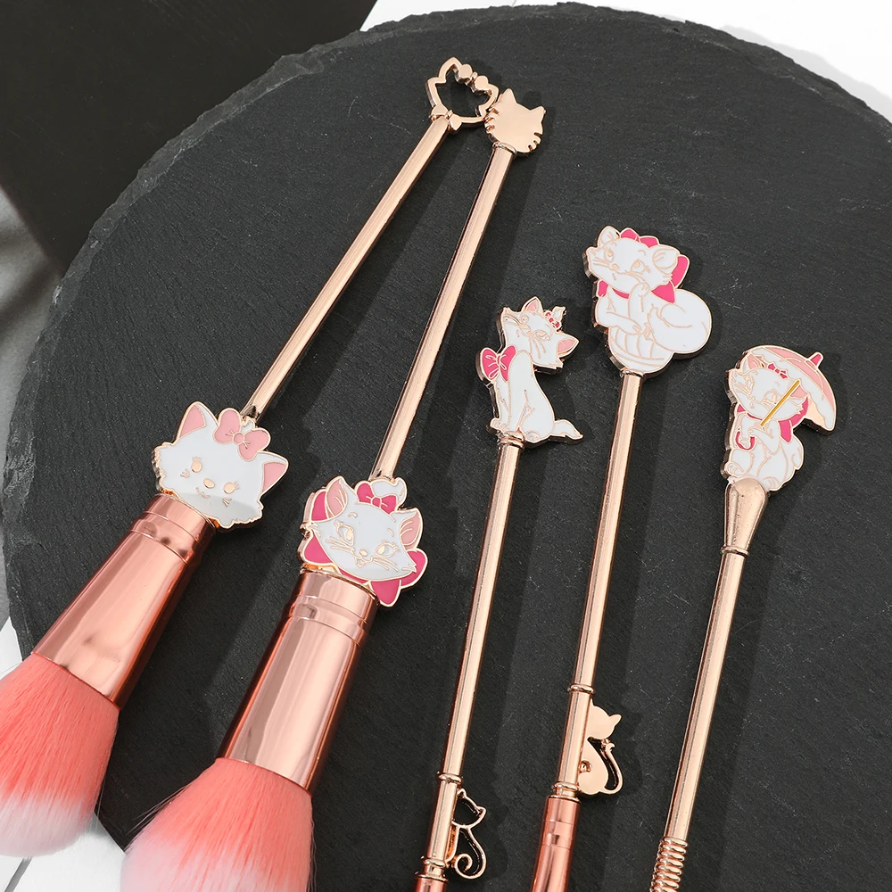 5pcs The AristoCats Modeling Makeup Brush Set Anime Mary Cat Eyeshadow Makeup Brushes Beauty Girls Professional Eyeliner Tools