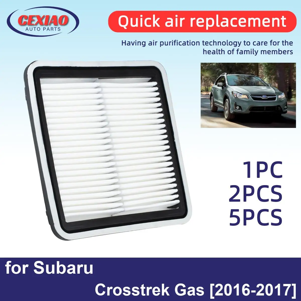 

Фильтр кондиционера Subaru Crosstrek Gas 2016-2017 CA9997 16546-AA090, 1 шт., 2 шт., 5 шт.