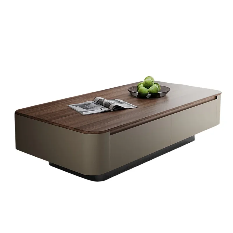 Solid wood coffee table TV cabinet combination new Italian light luxury high-end household small apartment