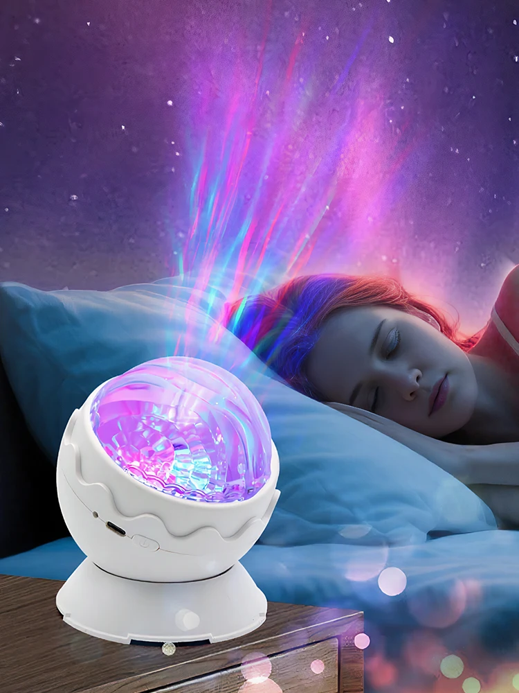 Proiettore Northern Light Dinosauro a forma di uovo Umore Illuminazione ambientale Alimentato tramite USB Lampada per proiettore Galaxy 2 in 1 per regalo per bambina