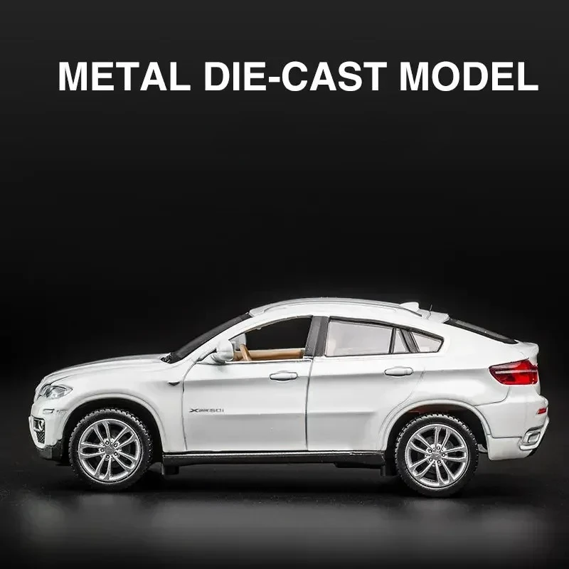 1:32 X6 aleación Diecast modelo coche Metal coche tirar hacia atrás ruedas niños juguetes de cumpleaños regalos de cumpleaños para niños F146 moda A