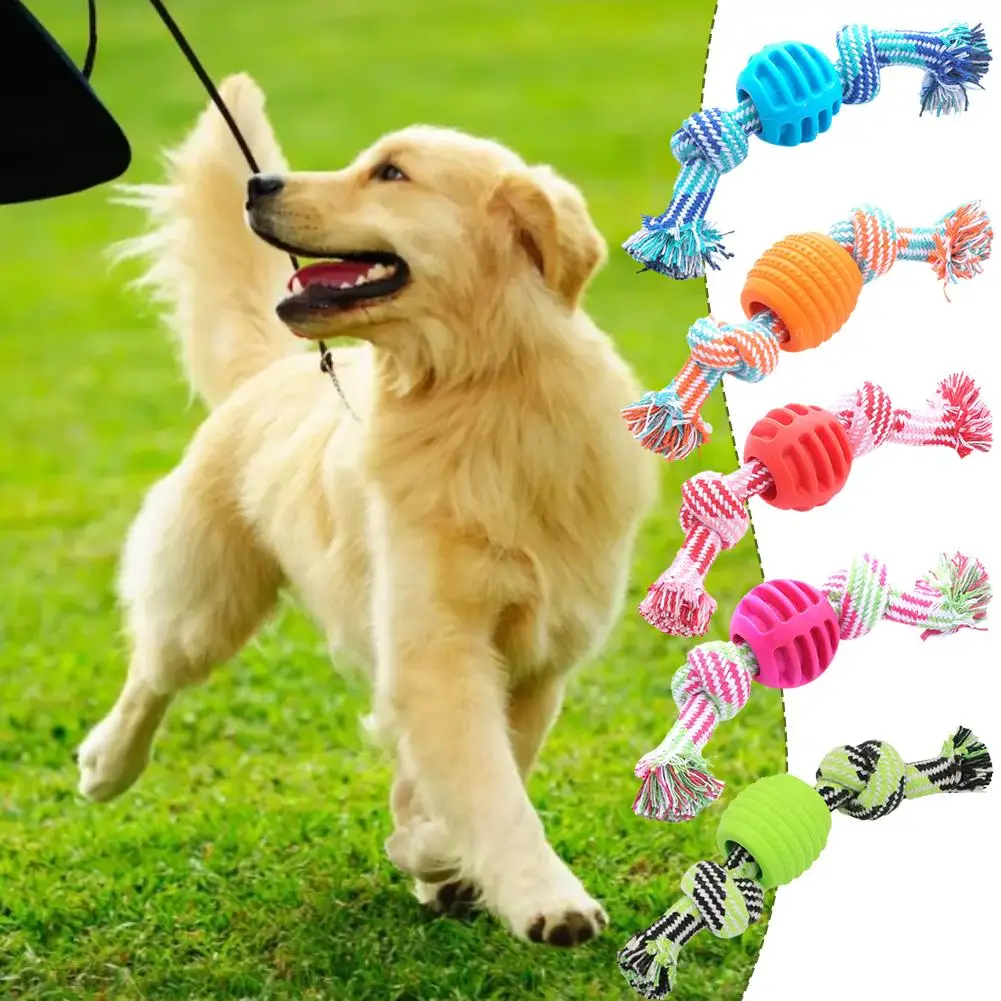 Juguete masticable para perro, cuerda de algodón, fácil de limpiar, descompresión, D9a7