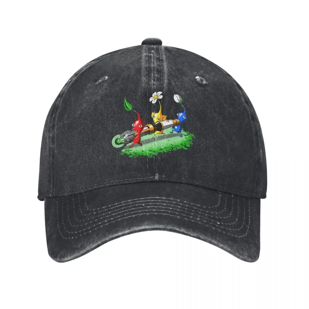 Pikmin Cute Men Women Baseball Cap Video Game Cartoon Kids Distressed Denim Caps Hat Casual Outdoor Activities Sun Cap