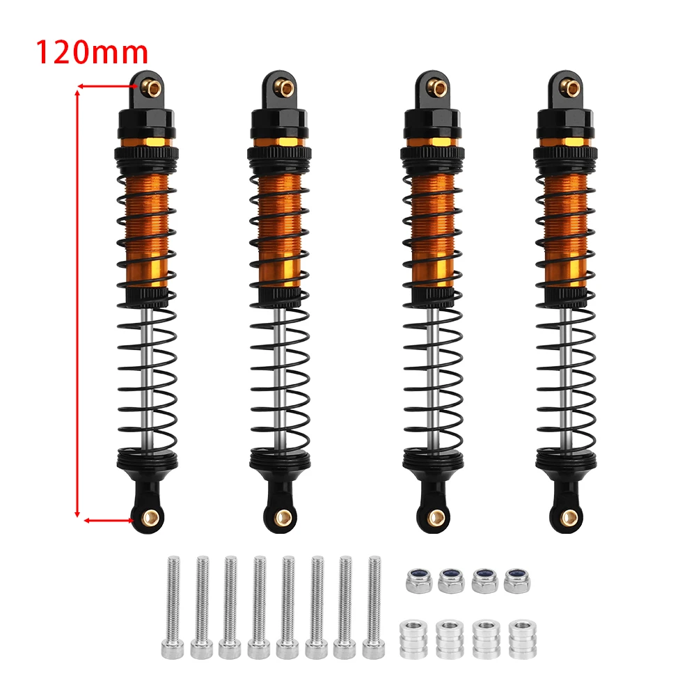 4 Stück 70 mm 80 mm 90 mm 100 mm 110 mm 120 mm Stoßdämpfer-Dämpfer für 1/10 RC Crawler Car Axial SCX10 III AXI03007 RBX10 GEN8 D90 TRX4 – Detail 32