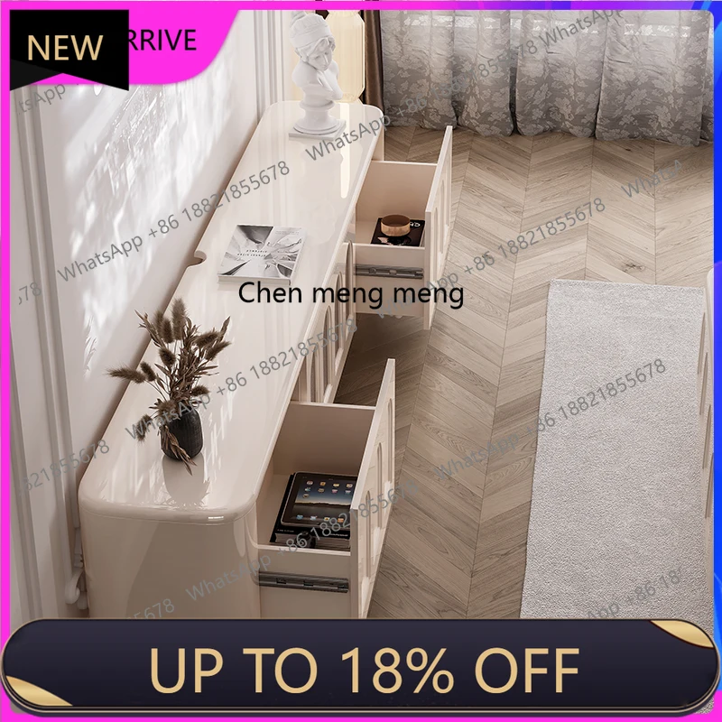 

C88 TV cabinet, retro high-end solid wood living room home, new storage locker integrated