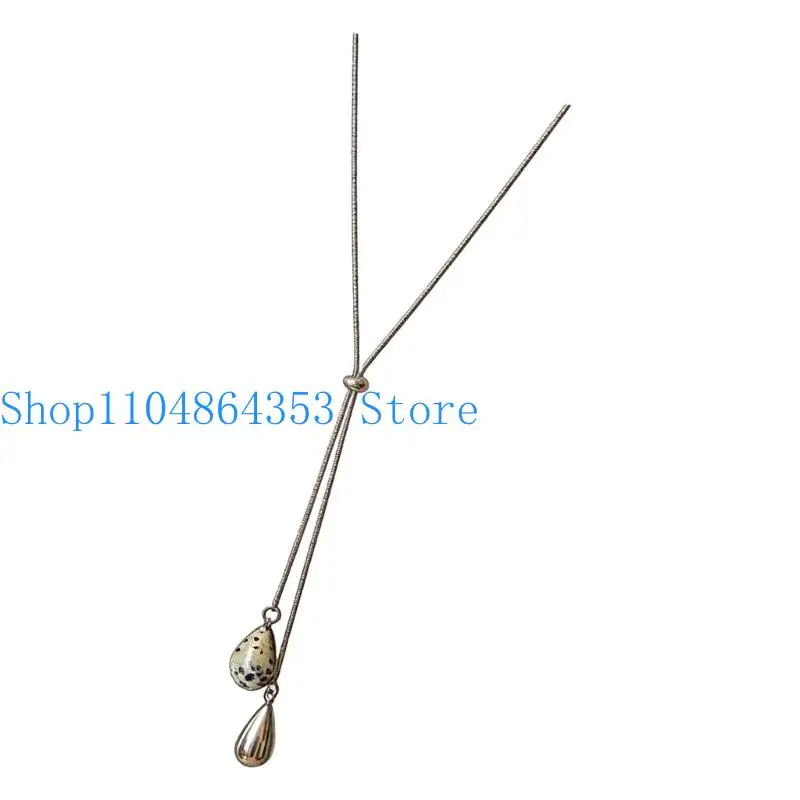 652F Fashion Adjustable Long Pull Necklace Pendant Clavicle Chain Jewelry