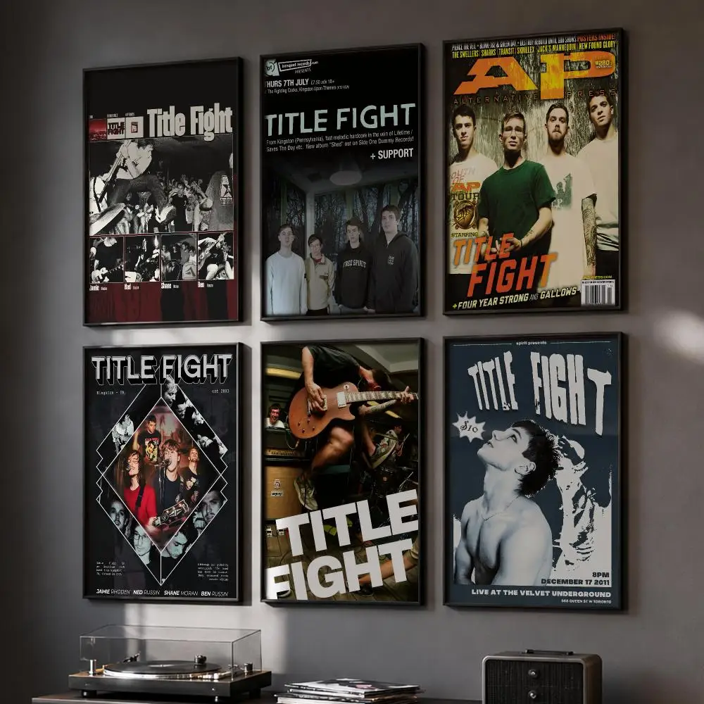 Rock T-Title Fight Band Poster HD Wandaufkleber für Zuhause, Flur, Wohnzimmer, Schlafzimmer, Bar, Büro, Dekor, Kunstdrucke