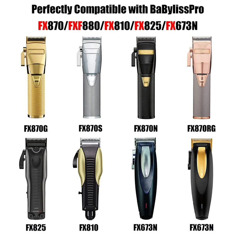 Latest FX802G Replacement Blades for BaBylissPRO Clippers FX870/FXF880/FX810/FX825/FX673N, Gold