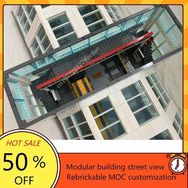 3478 pièces ville chaude vente gare MOC Street View Architecture Puzzle bricolage assemblage modèle anniversaire jouet cadeau de noël
