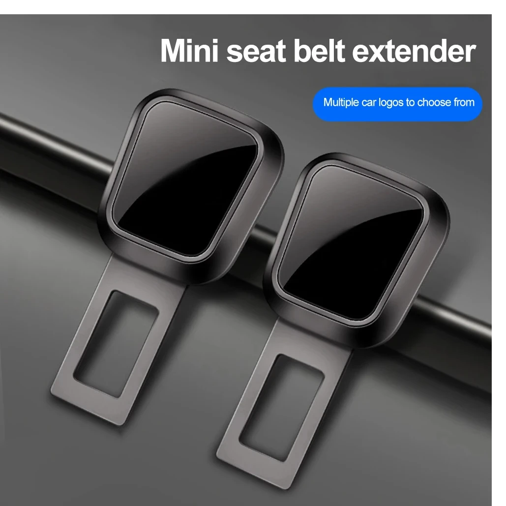 

2 PCS Car Seat Belt Clip Extender Safety Seatbelt Lock Buckle Plug Just plug and play Insert Socket Extender Safety Buckle