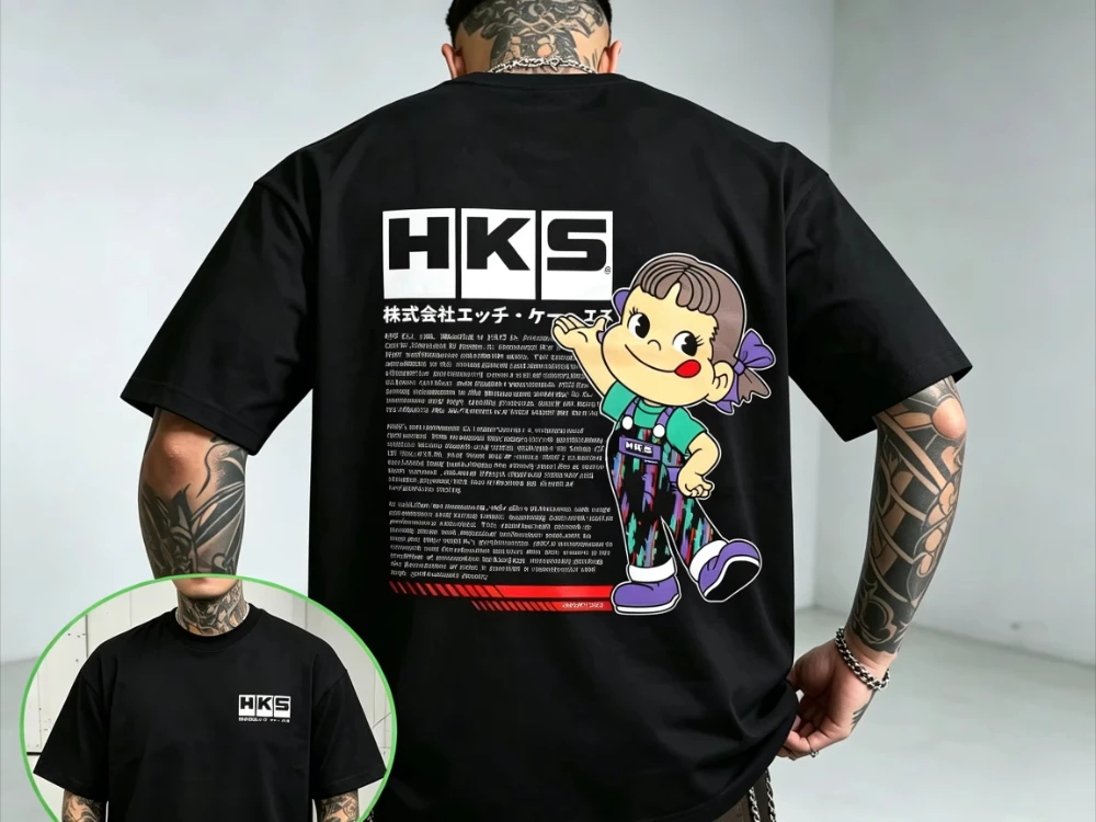 Fashion 2026 Summer Graphic HKS Work TOYO TIRES Print T Shirt Loose Casual Top Shirt Short Sleeves Streetwear Sport Jogging Tees
