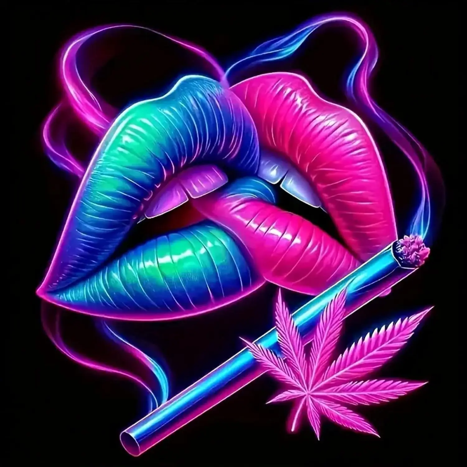 

KTHOFCY 5D DIY Diamond Painting Kits for Adults,Colorful Lips Full Drill Embroidery Cross Stitch Crystal Rhinestone Paintings