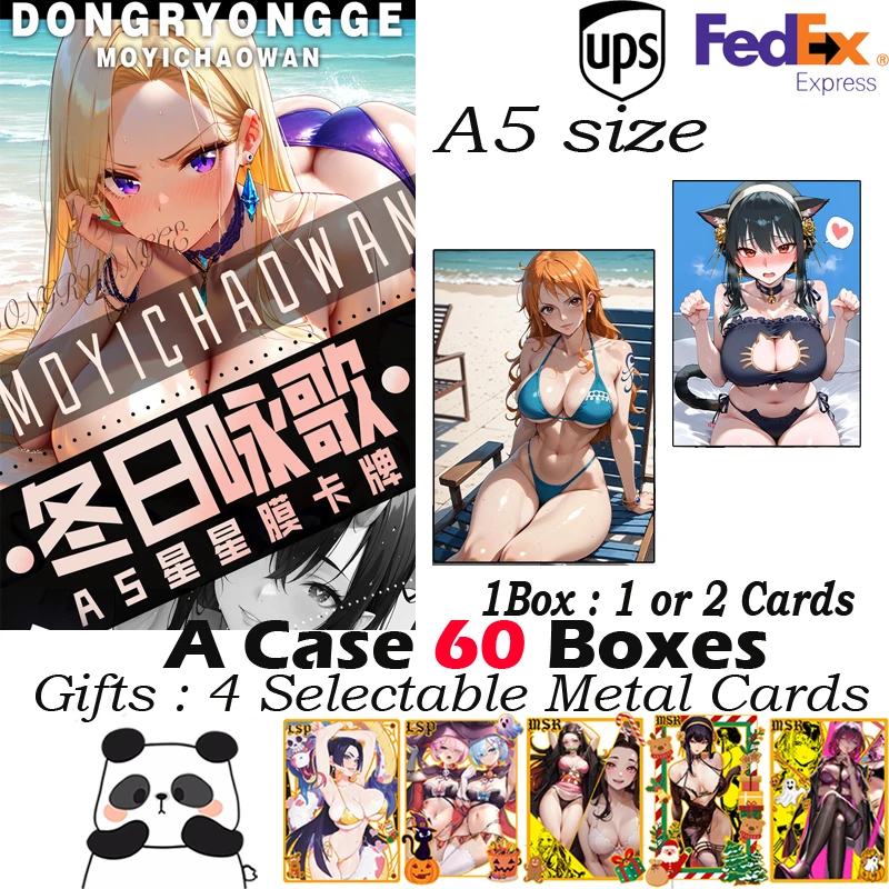 Rozmiar A5 karta kolekcjonerska bogini DONGRIYONGGE Hobby pikantna tablica karta bikini strój kąpielowy Anime Doujin Booster Box zabawki prezenty