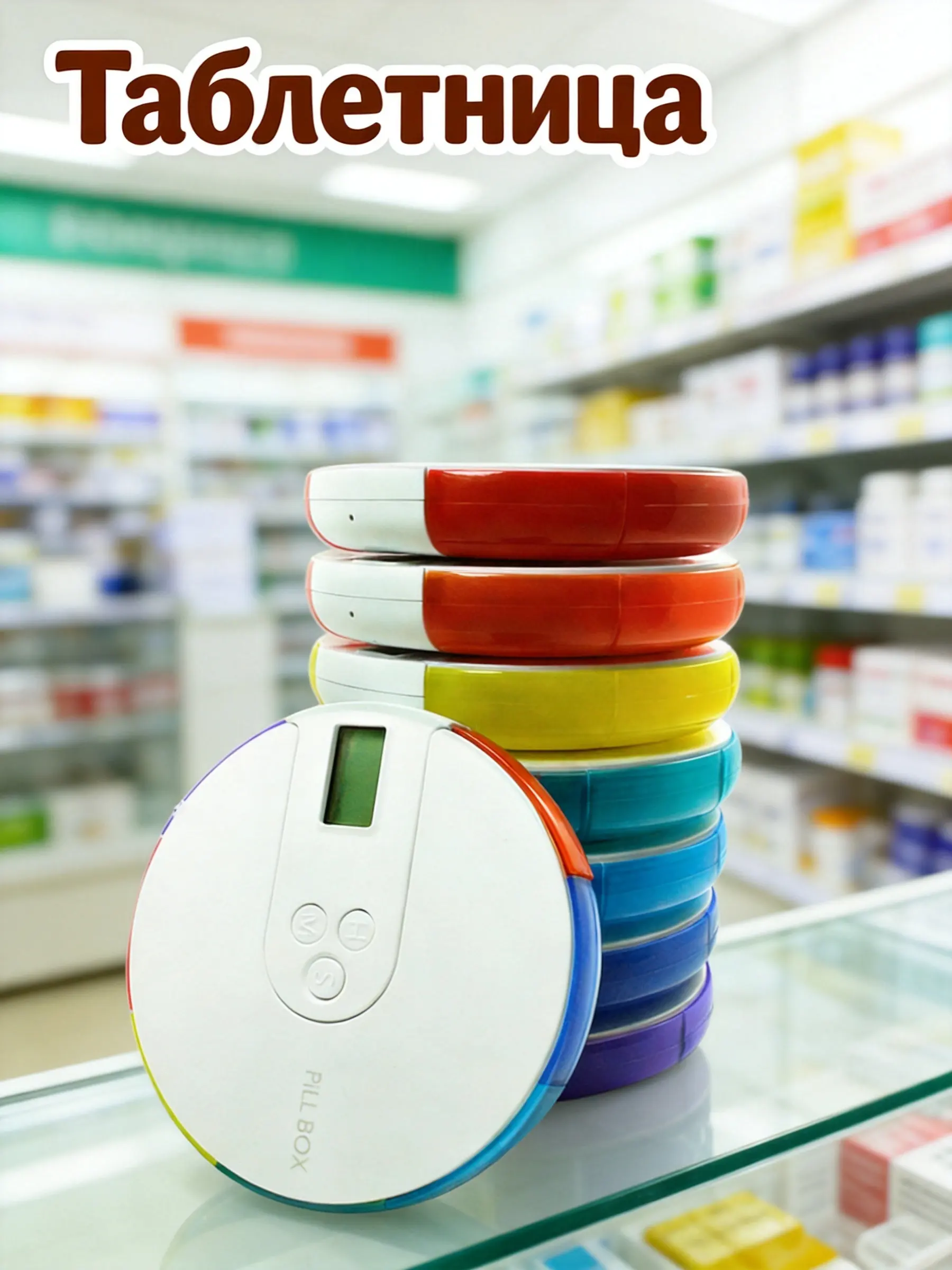 7 Compartments Weekly Pill Organizer Digital Timer Settings Travel 4 Times Medicine Reminder Box Weekly