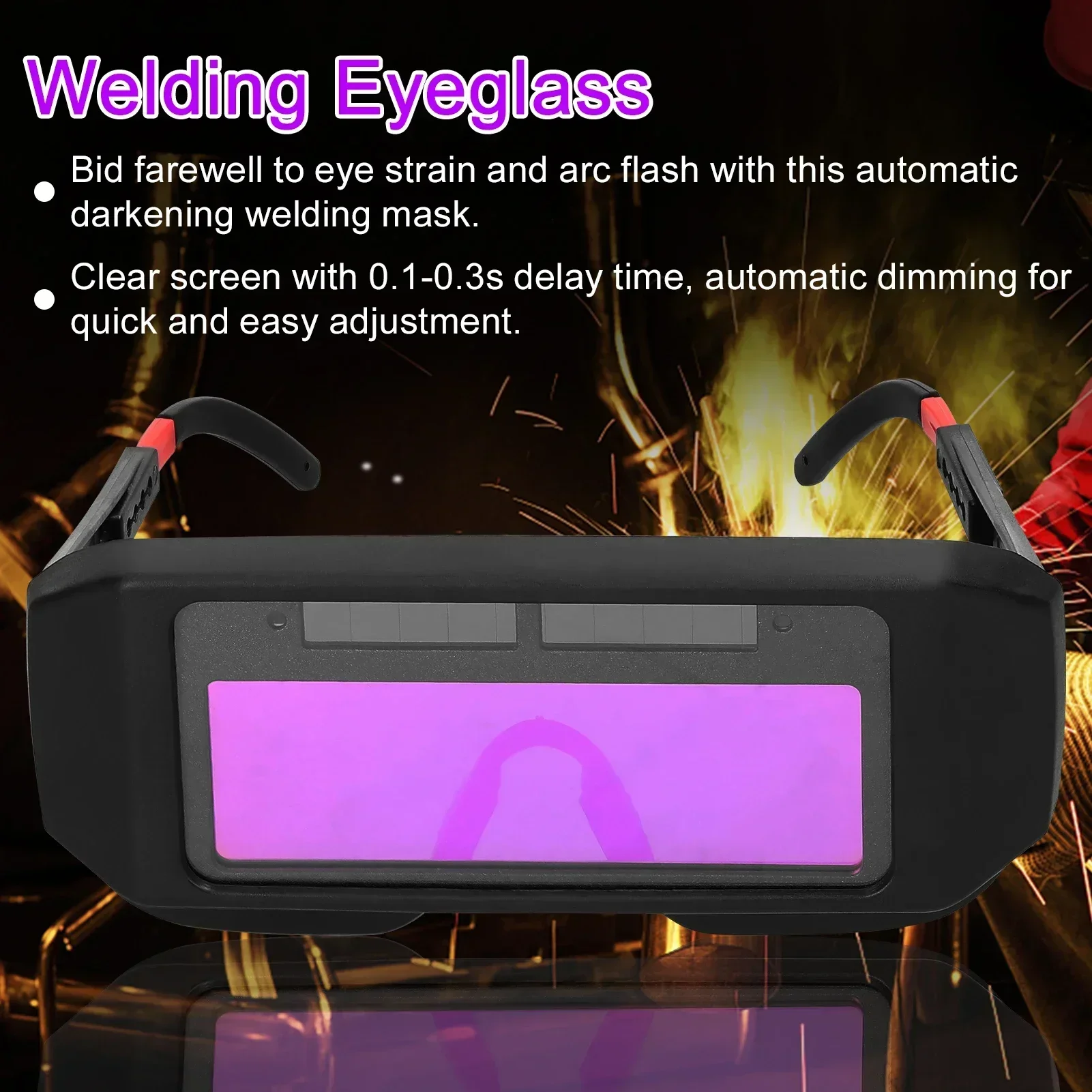 Dimming Power Eyeglass Protective Welding Eyeglass Arc Solar Automatic Glasses Argon Headmounted Welding