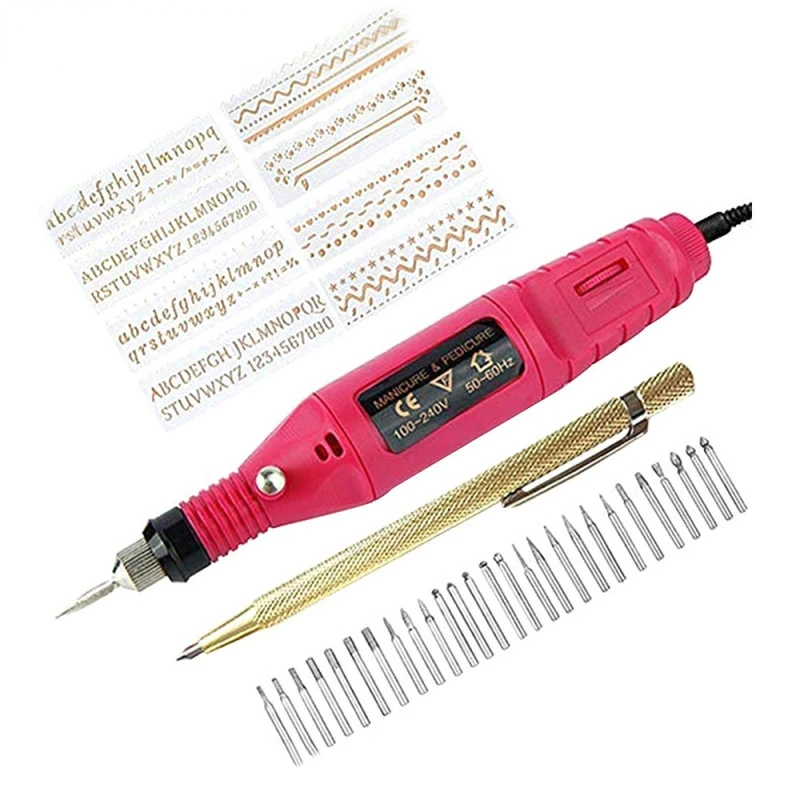 

Electric Engraver Pen Set Mini Grinding Machine Portable Engraving Pen For Scrapbooking Tools Stationery DIY Engrave