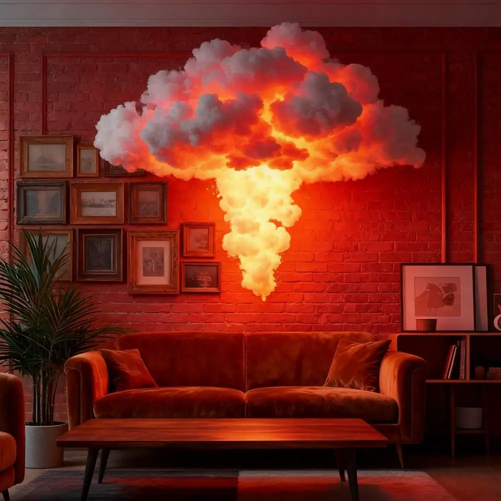 Led Cloud Light Vibrant Color Led Lamp Thunder Cloud Lamp with Bluetooth Music Sync Led Sound Activated Color Changing Light 3d