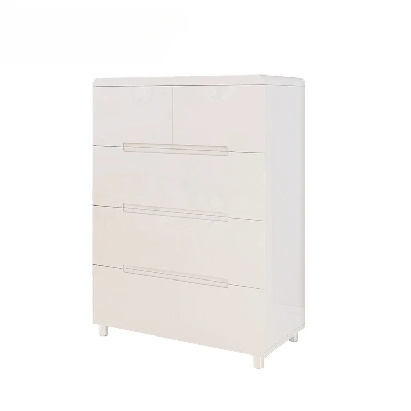 Simple modern paint white four-chest cabinet e****mical living room locker drawer cabinet bedroom storage cabinet large capacity